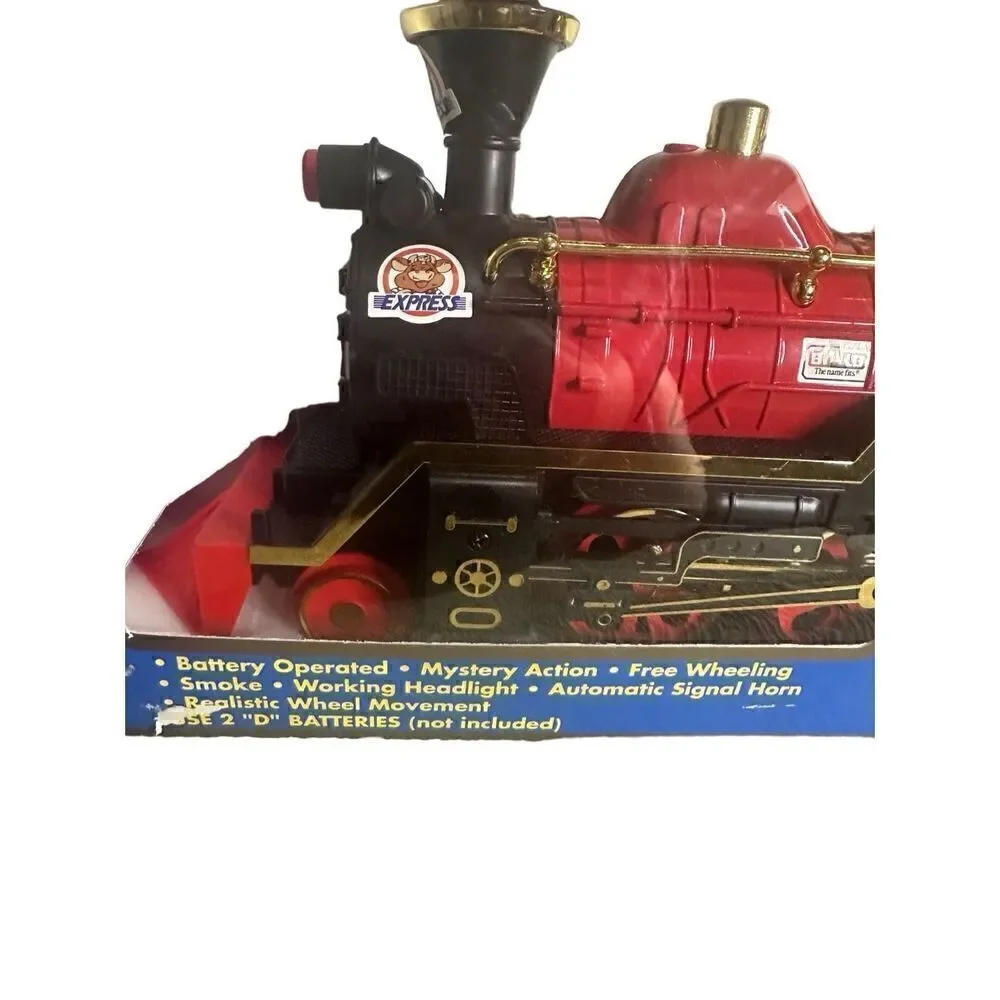 Vintage Bilo Bi-Lo Express Train Sounds Lights Moves Battery Operated Smoke
